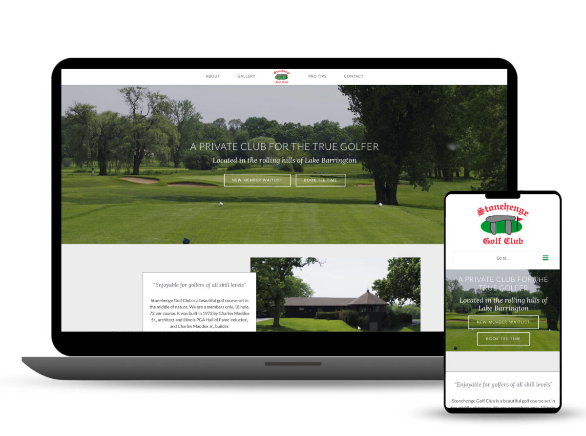 Stonehenge Golf Club website